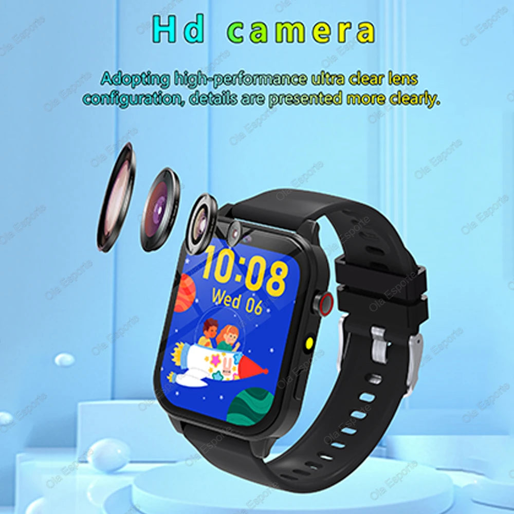 2025 Kid Smart Watch Child HD Touch Screen Games Smartwatch Music Watch Boy Girl Gift Children Smartwatch For IOS Android Q19