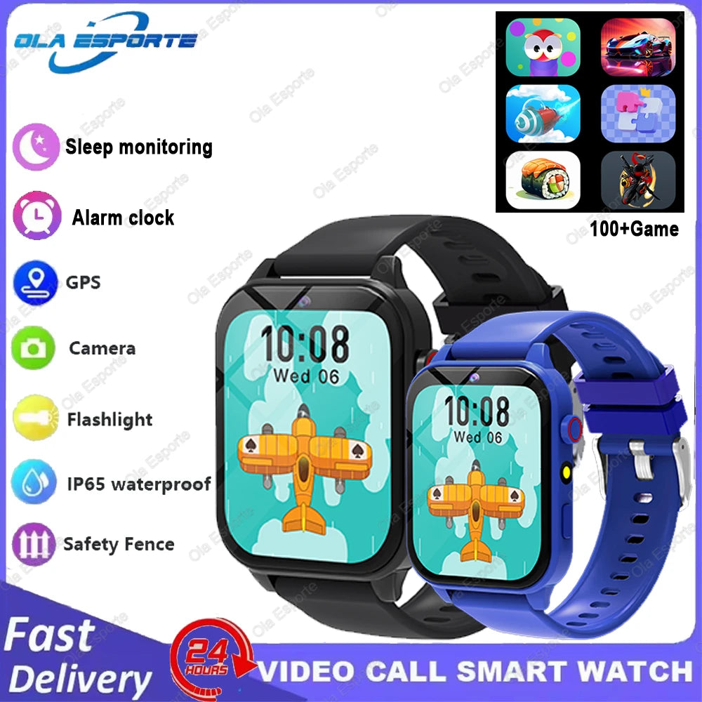 2025 Kid Smart Watch Child HD Touch Screen Games Smartwatch Music Watch Boy Girl Gift Children Smartwatch For IOS Android Q19