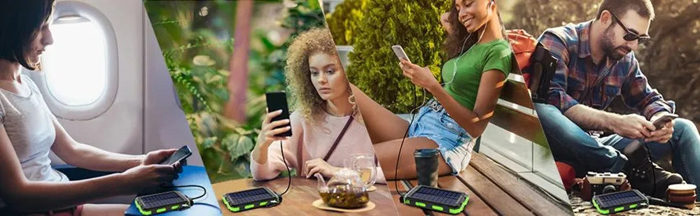 Solar Power Bank 80000mAh "Για λάτρες της φύσης,που δεν θέλουν να μένουν ποτέ χωρίς μπαταρία στις αγαπημένες τούς συσκευές