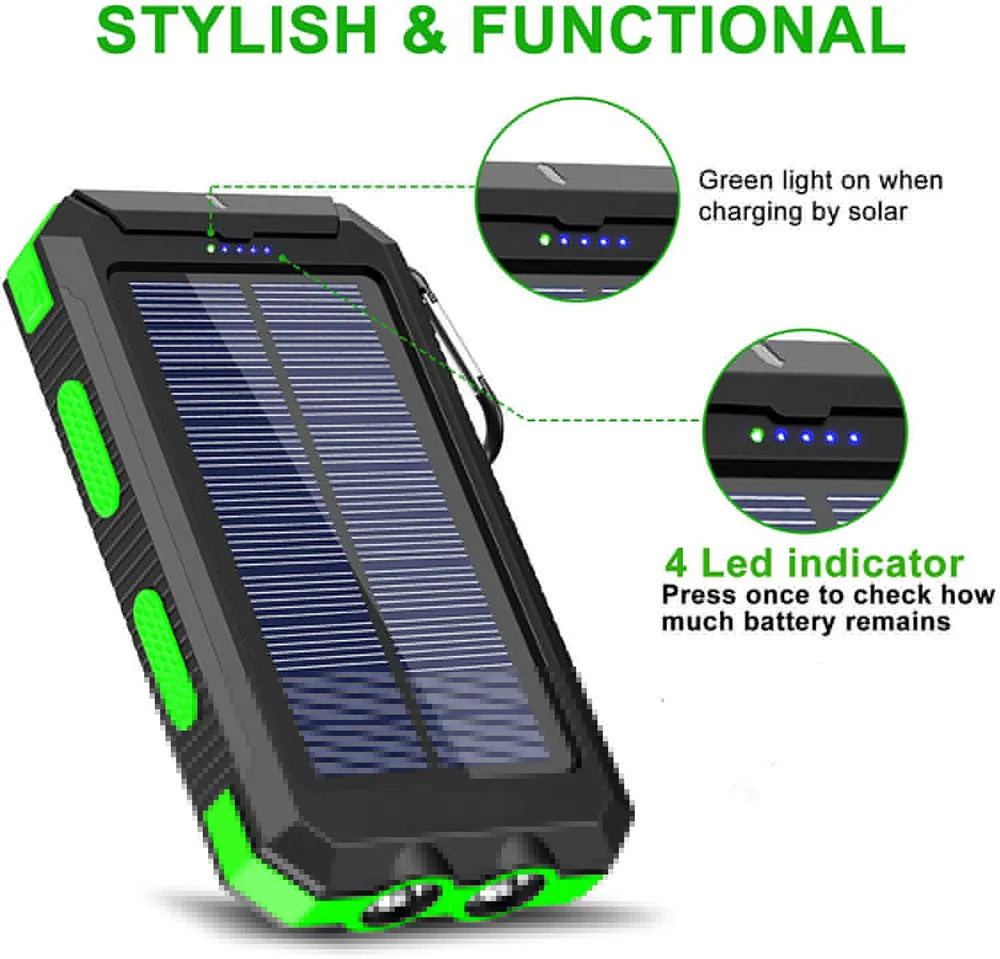 Solar Power Bank 80000mAh "Για λάτρες της φύσης,που δεν θέλουν να μένουν ποτέ χωρίς μπαταρία στις αγαπημένες τούς συσκευές