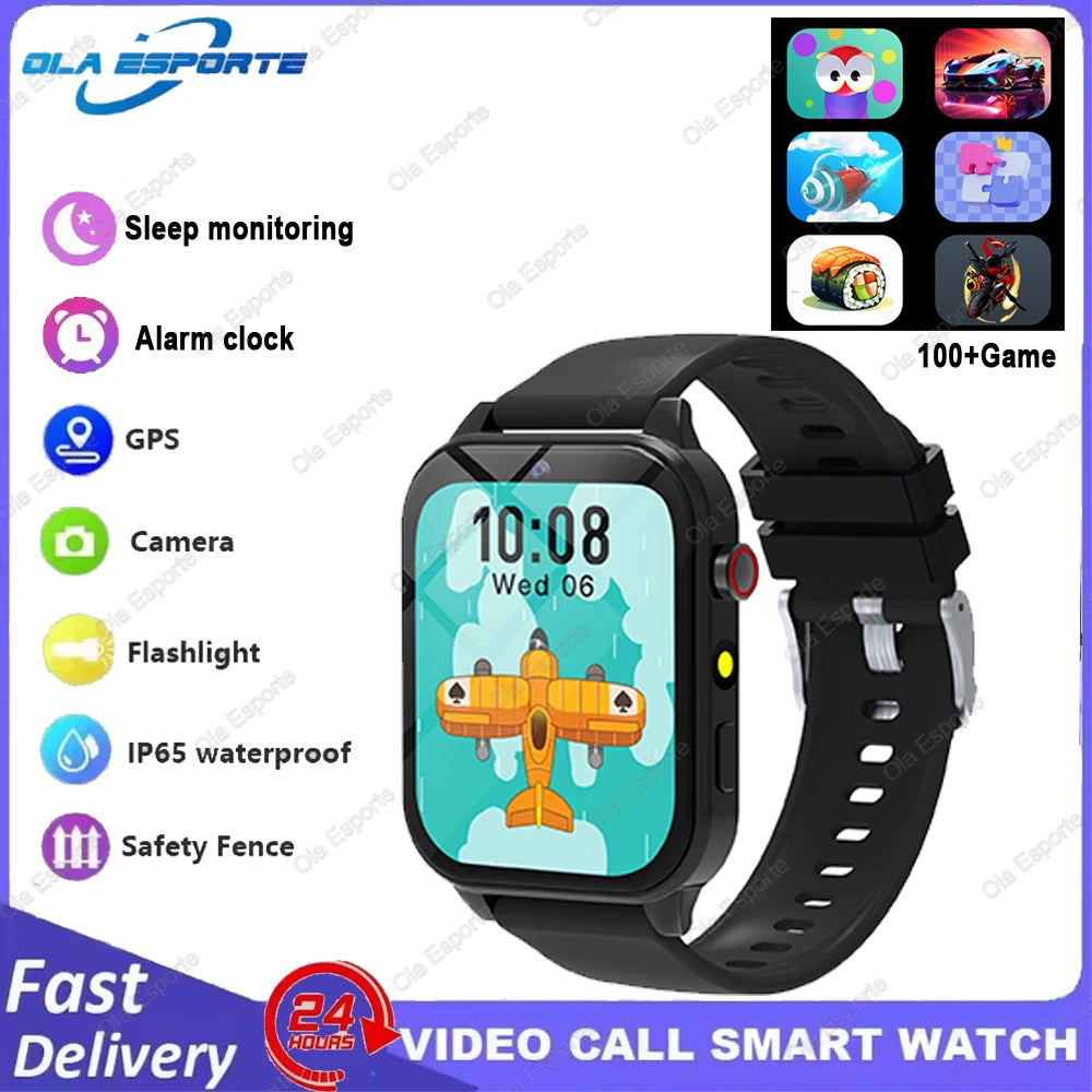 2025 Kid Smart Watch Child HD Touch Screen Games Smartwatch Music Watch Boy Girl Gift Children Smartwatch For IOS Android Q19