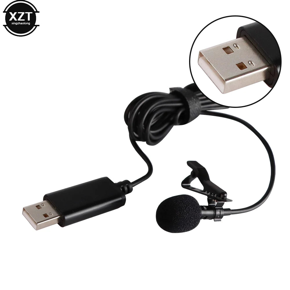 New Portable Laptop Microphone USB Omni-directional Stereo Microphone Live Streaming Recording Microphone