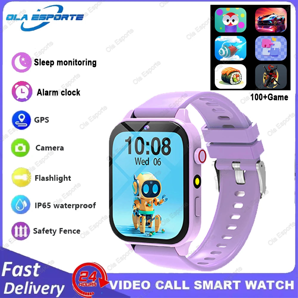 2025 Kid Smart Watch Child HD Touch Screen Games Smartwatch Music Watch Boy Girl Gift Children Smartwatch For IOS Android Q19