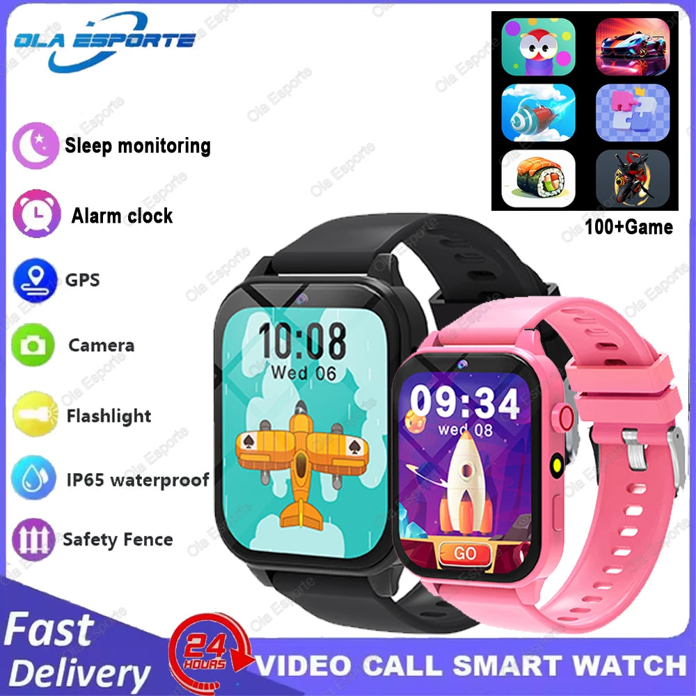 2025 Kid Smart Watch Child HD Touch Screen Games Smartwatch Music Watch Boy Girl Gift Children Smartwatch For IOS Android Q19