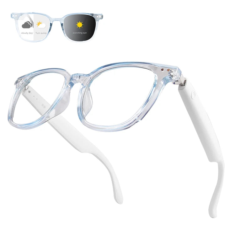 New Smart Glasses GS07 UV Protection Color Change Lenses Wireless Calls Earphones Bluetooth 5.4 Voice Assistant Sunglasses 2025