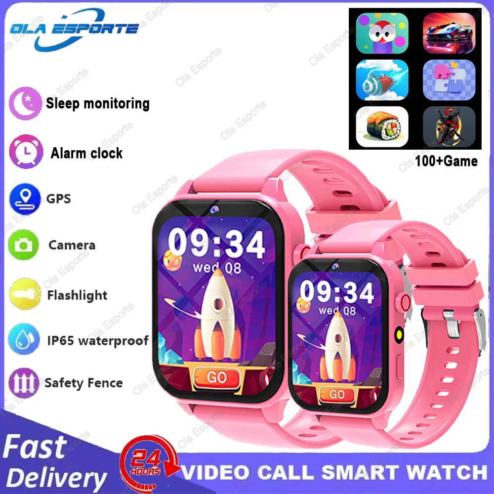2025 Kid Smart Watch Child HD Touch Screen Games Smartwatch Music Watch Boy Girl Gift Children Smartwatch For IOS Android Q19