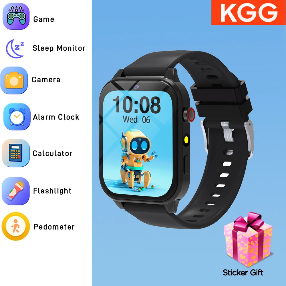 Games Smart Watch Kids 1.83'' HD Touch Screen 18 Games Sleep Monitoring Camera Alarm Clock Smartwatch Children Boys Girls Gifts