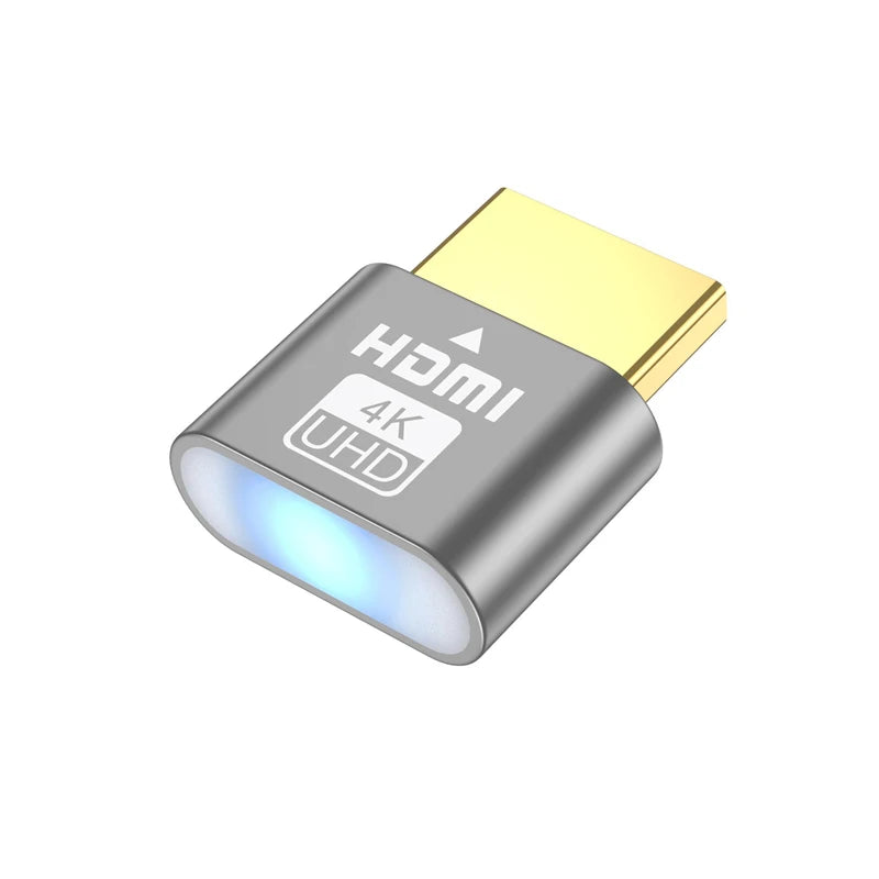 4K HDMI Virtual Display Adapter Streaming Device Virtual Display High-Resolution Wireless Display Adapter Emulator Dummy Plug