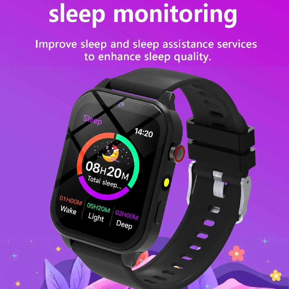 Games Smart Watch Kids 1.83'' HD Touch Screen 18 Games Sleep Monitoring Camera Alarm Clock Smartwatch Children Boys Girls Gifts