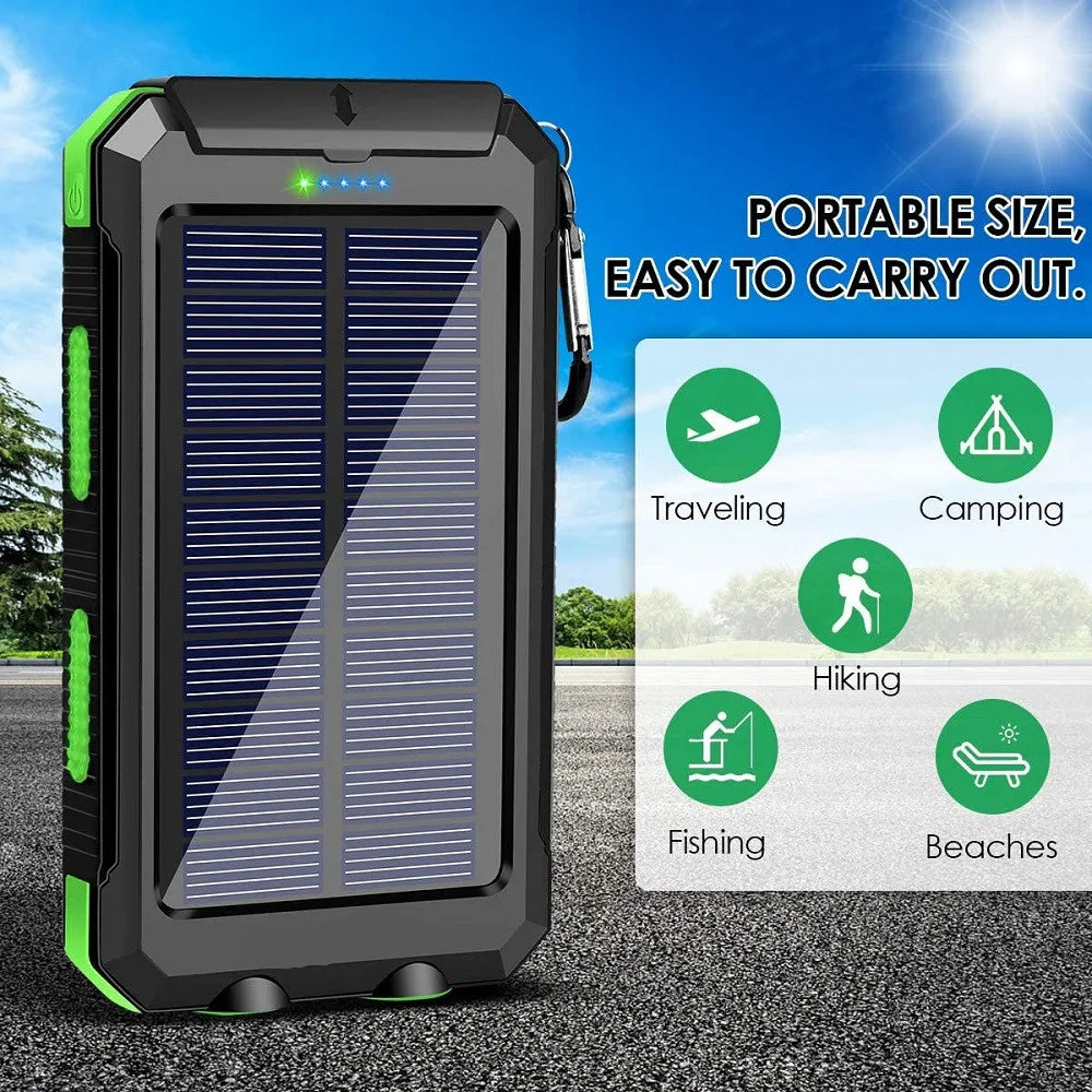 Solar Power Bank 80000mAh "Για λάτρες της φύσης,που δεν θέλουν να μένουν ποτέ χωρίς μπαταρία στις αγαπημένες τούς συσκευές