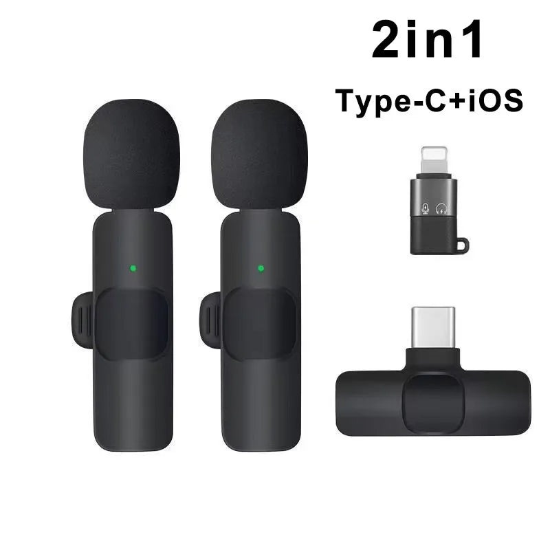 Wireless lavalier microphone for live streaming/YouTube/TikTok/Facebook live streaming noise cancelling microphone suitable for