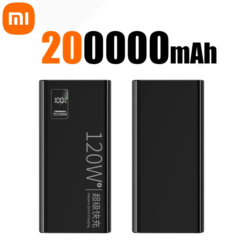 Xiaomi 120W Fast Charging 200000mAh CCC Certification High Capacity Power Bank Powerbank Portable External Battery For Iphone