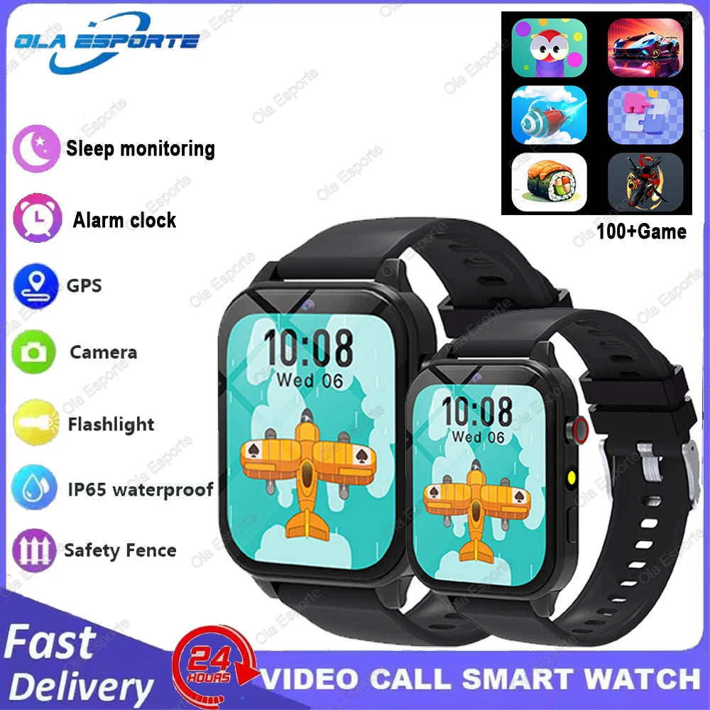 2025 Kid Smart Watch Child HD Touch Screen Games Smartwatch Music Watch Boy Girl Gift Children Smartwatch For IOS Android Q19