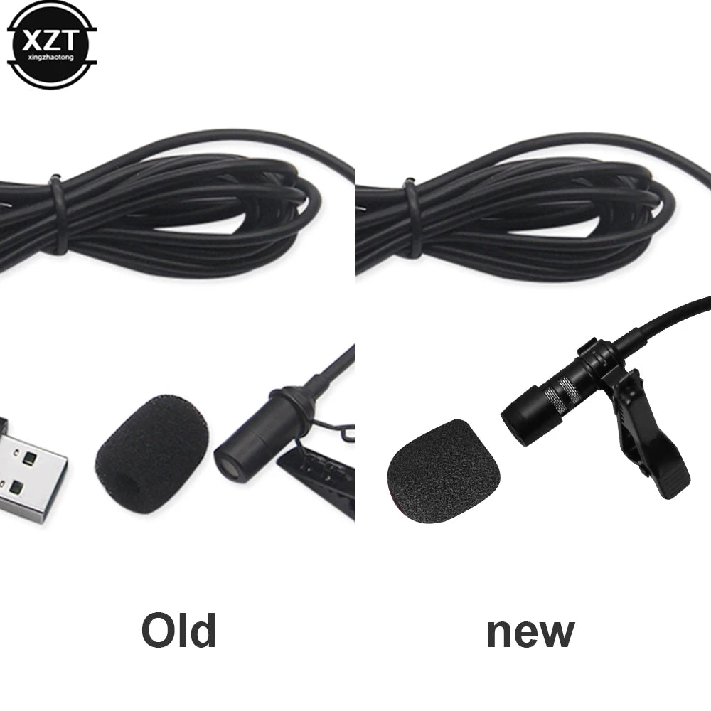 New Portable Laptop Microphone USB Omni-directional Stereo Microphone Live Streaming Recording Microphone
