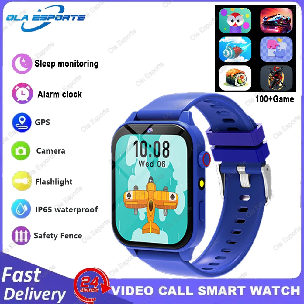 2025 Kid Smart Watch Child HD Touch Screen Games Smartwatch Music Watch Boy Girl Gift Children Smartwatch For IOS Android Q19