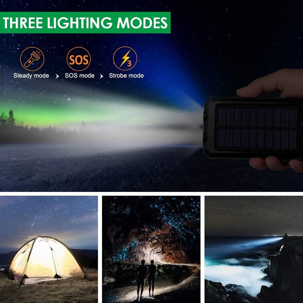 Solar Power Bank 80000mAh "Για λάτρες της φύσης,που δεν θέλουν να μένουν ποτέ χωρίς μπαταρία στις αγαπημένες τούς συσκευές