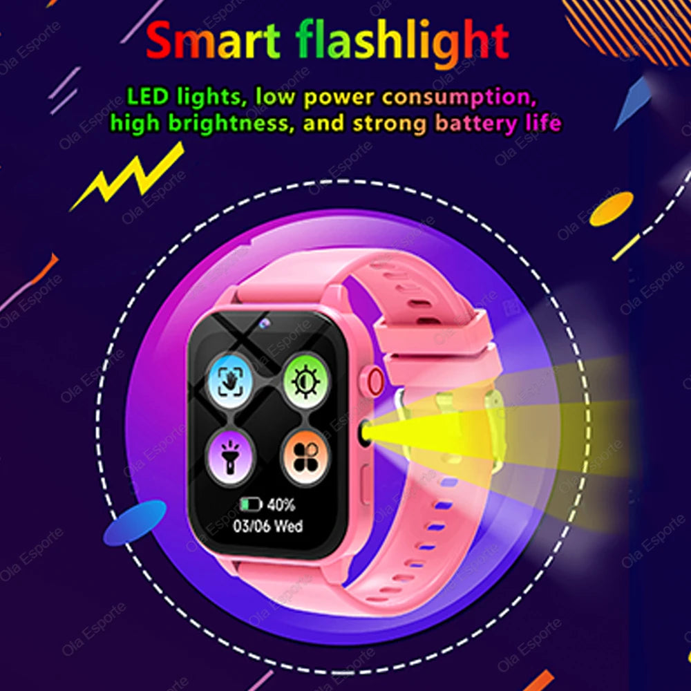 2025 Kid Smart Watch Child HD Touch Screen Games Smartwatch Music Watch Boy Girl Gift Children Smartwatch For IOS Android Q19