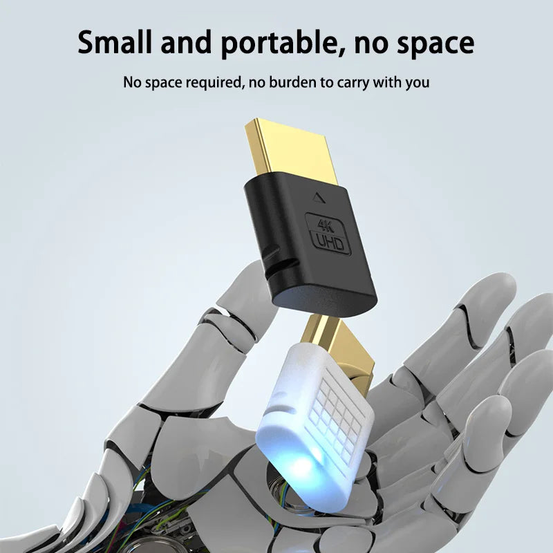 4K HDMI Virtual Display Adapter Streaming Device Virtual Display High-Resolution Wireless Display Adapter Emulator Dummy Plug