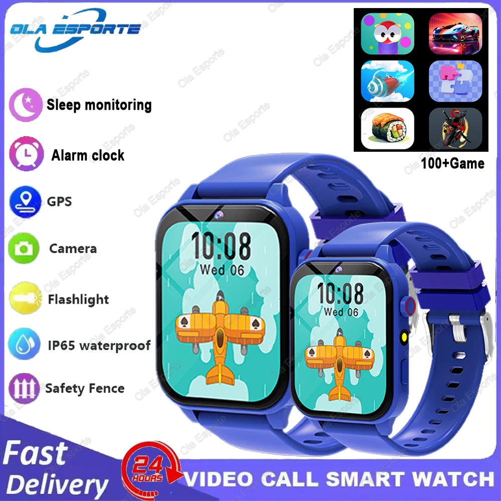 2025 Kid Smart Watch Child HD Touch Screen Games Smartwatch Music Watch Boy Girl Gift Children Smartwatch For IOS Android Q19