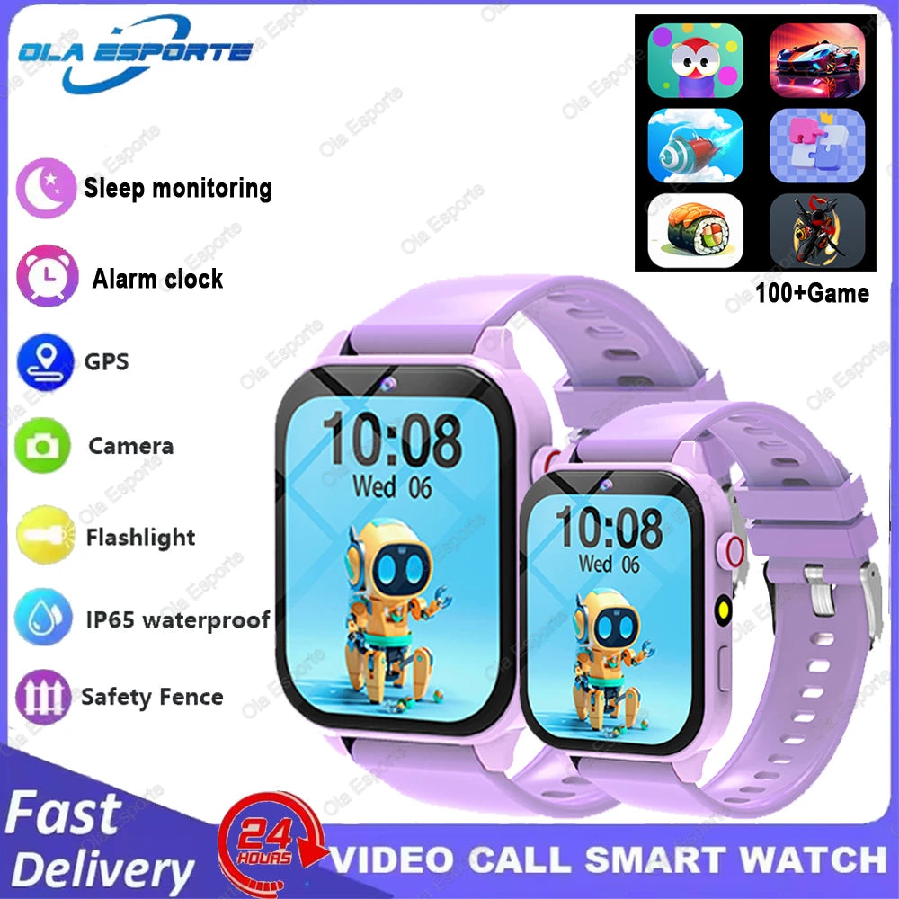 2025 Kid Smart Watch Child HD Touch Screen Games Smartwatch Music Watch Boy Girl Gift Children Smartwatch For IOS Android Q19