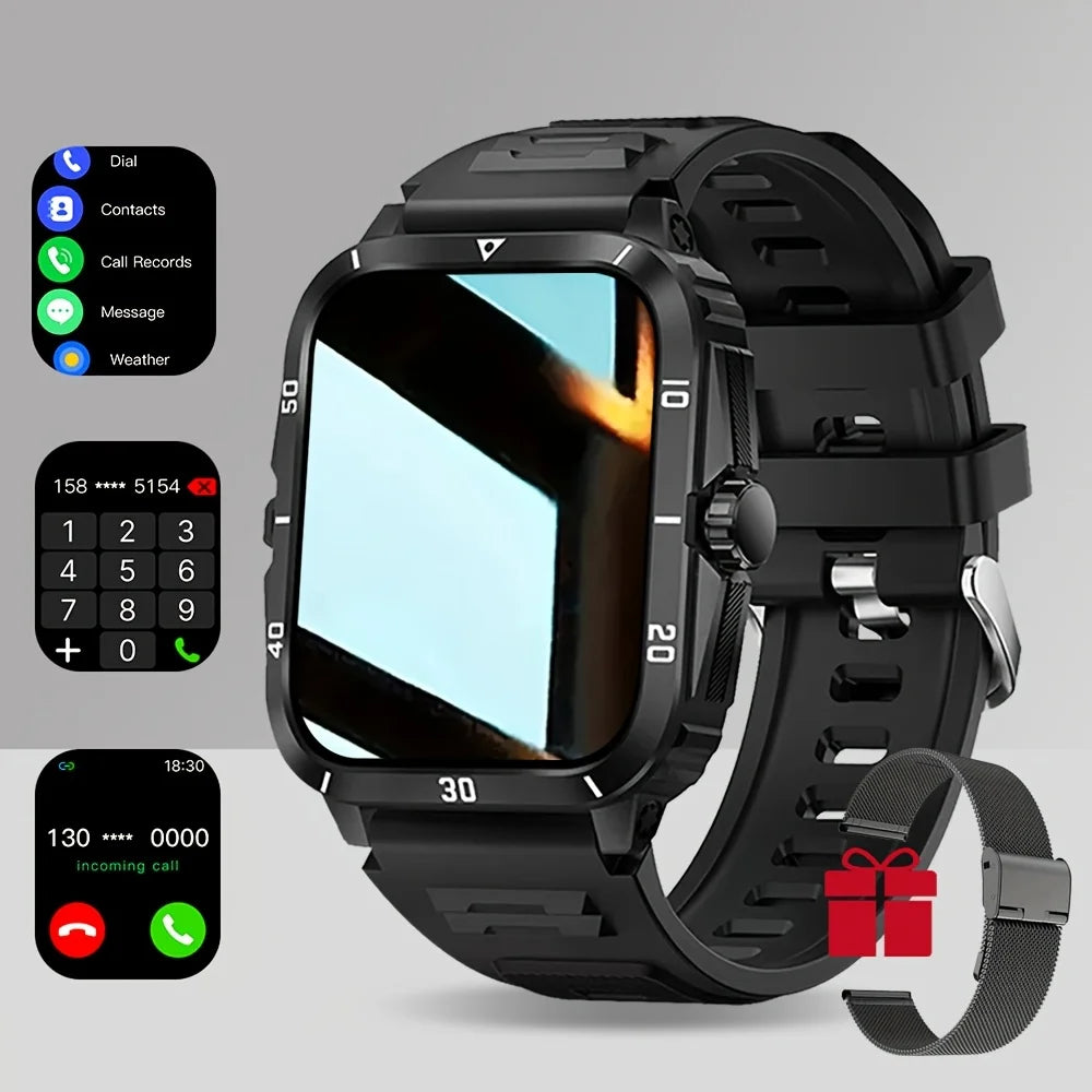 Smartwatch for men and women 2.01-inch display Music control Weather updates Calculator Tracking Multiple sports modes