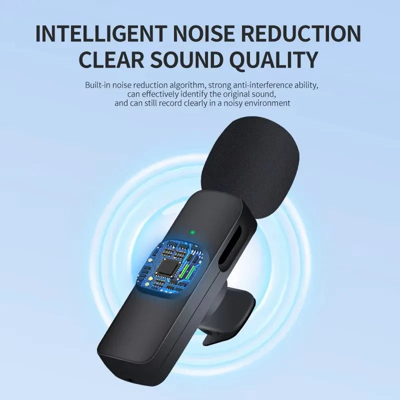 Wireless lavalier microphone for live streaming/YouTube/TikTok/Facebook live streaming noise cancelling microphone suitable for