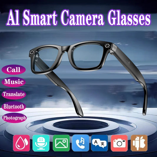 2025 New Smart Glasses 1080P HD Photography Video AI Intelligent Interactive Translation Smart Camera Glasses For Men Women