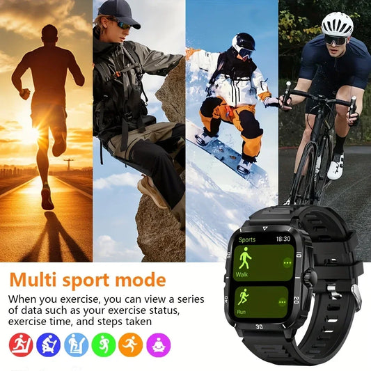 Smartwatch for men and women 2.01-inch display Music control Weather updates Calculator Tracking Multiple sports modes