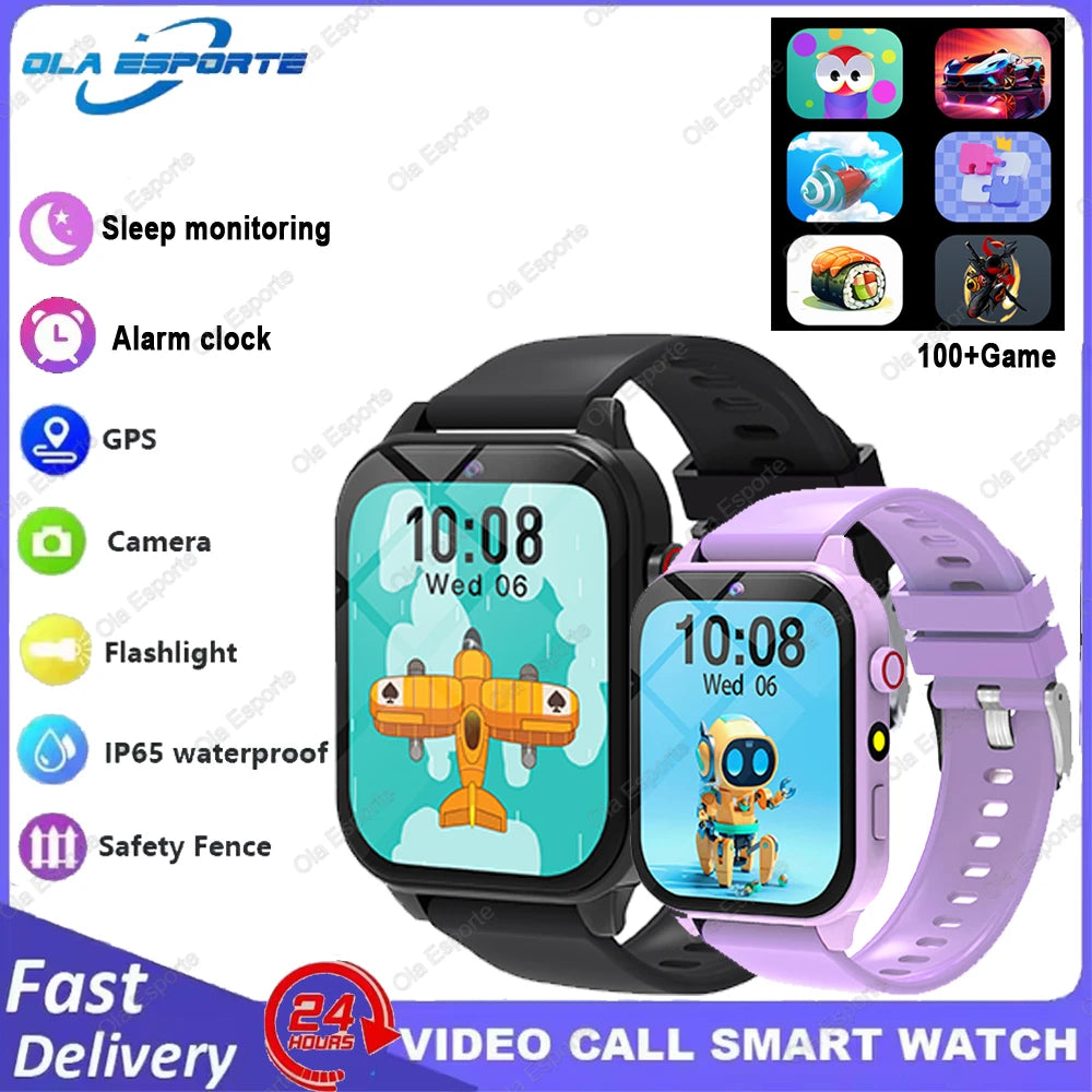 2025 Kid Smart Watch Child HD Touch Screen Games Smartwatch Music Watch Boy Girl Gift Children Smartwatch For IOS Android Q19