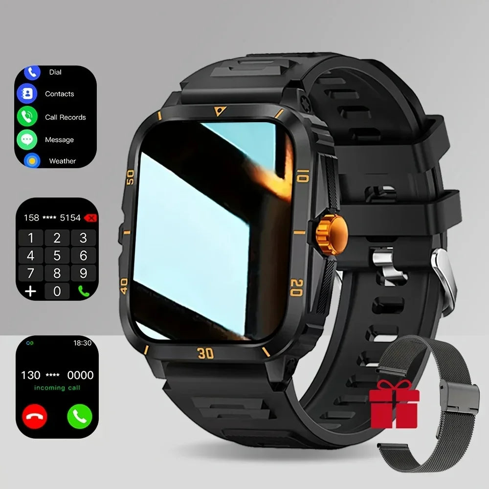 Smartwatch for men and women 2.01-inch display Music control Weather updates Calculator Tracking Multiple sports modes