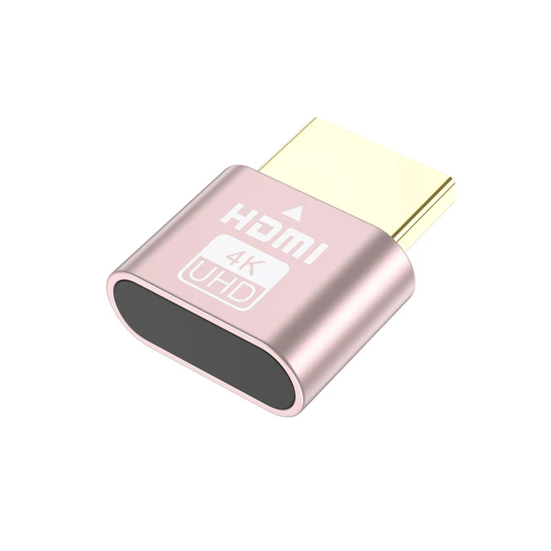 4K HDMI Virtual Display Adapter Streaming Device Virtual Display High-Resolution Wireless Display Adapter Emulator Dummy Plug