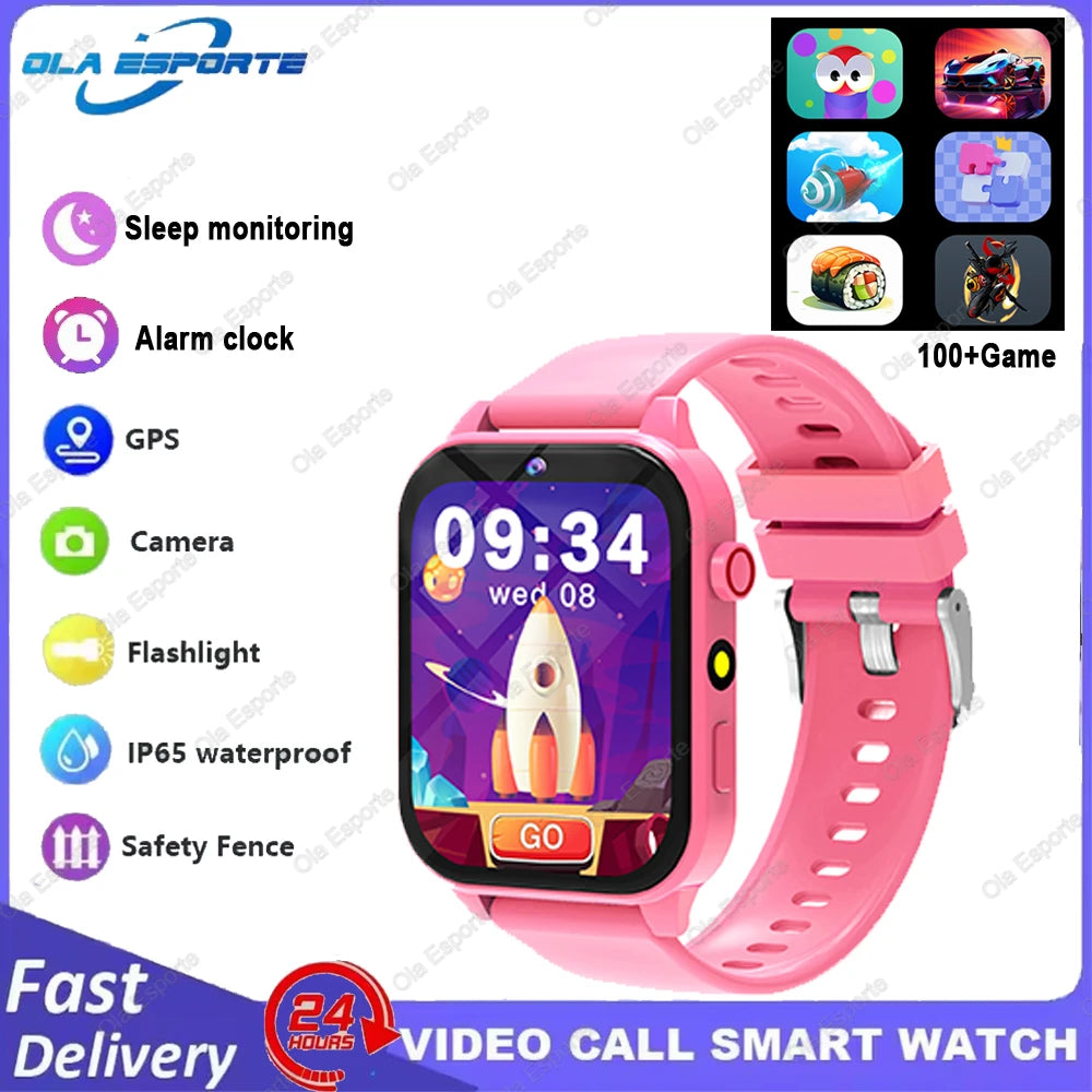 2025 Kid Smart Watch Child HD Touch Screen Games Smartwatch Music Watch Boy Girl Gift Children Smartwatch For IOS Android Q19
