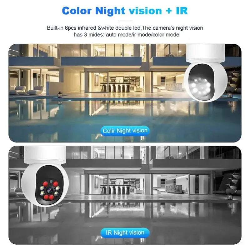 Smart Rotatable Camera 4K HD WiFi 2-Way Audio Night Vision Monitor AI Human Detection Surveillance Protection IP Camera 2025 NEW