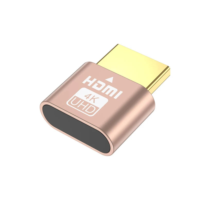 4K HDMI Virtual Display Adapter Streaming Device Virtual Display High-Resolution Wireless Display Adapter Emulator Dummy Plug