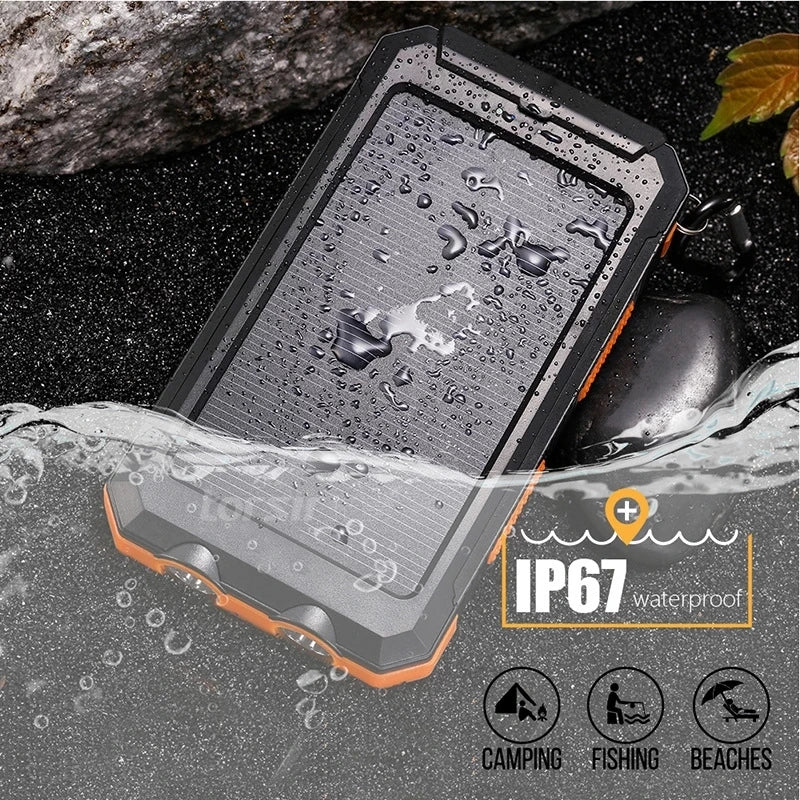 Solar Power Bank 80000mAh "Για λάτρες της φύσης,που δεν θέλουν να μένουν ποτέ χωρίς μπαταρία στις αγαπημένες τούς συσκευές
