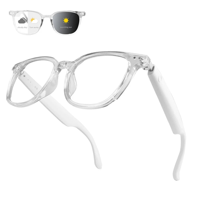 New Smart Glasses GS07 UV Protection Color Change Lenses Wireless Calls Earphones Bluetooth 5.4 Voice Assistant Sunglasses 2025