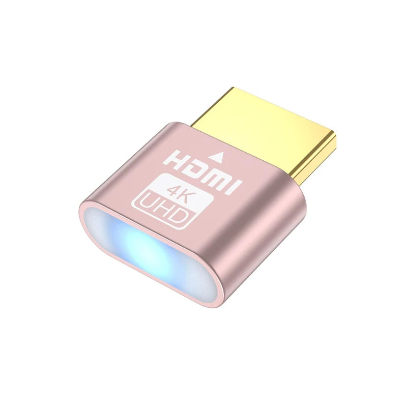 4K HDMI Virtual Display Adapter Streaming Device Virtual Display High-Resolution Wireless Display Adapter Emulator Dummy Plug