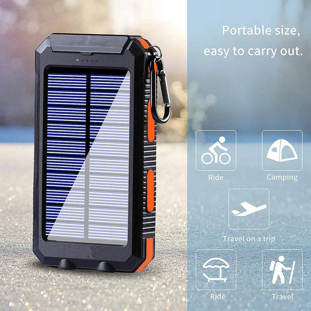 Solar Power Bank 80000mAh "Για λάτρες της φύσης,που δεν θέλουν να μένουν ποτέ χωρίς μπαταρία στις αγαπημένες τούς συσκευές